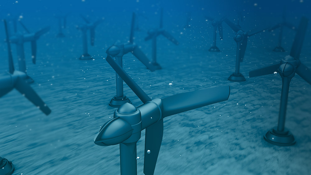 wind-turbines under water