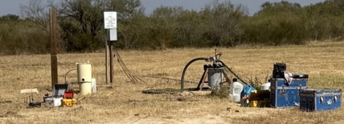 Engineered defective P&A wells, designed and constructed by Dr. Ahmadian’s team at UT-Austin BEG/AEC’s DGTS, were used to demonstrate their novel EM-SP survey concept at TRL 6.
